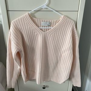 Wilfred Free Blush Pink Cable Knit Sweater